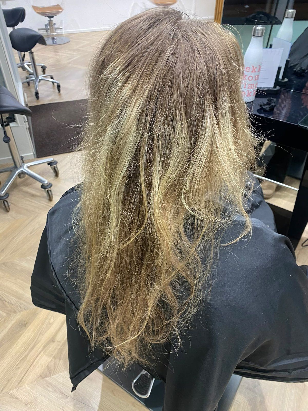 Teippipidennys ennen City Hairteam Porvoo